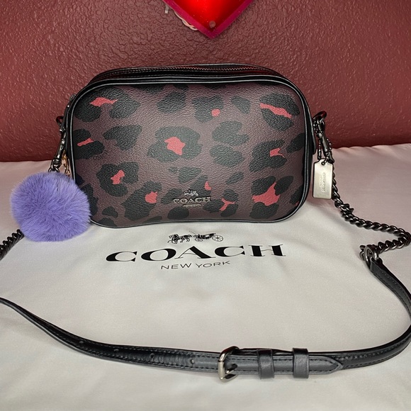 Coach Handbags - Coach Isla Chain Crossbody With Leopard Print